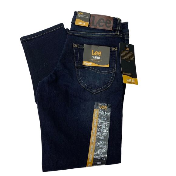 NWT Lee Tapered Leg Indigo Galaxy Girls Size 10 Slim Fit Jeans - Picture 1 of 9